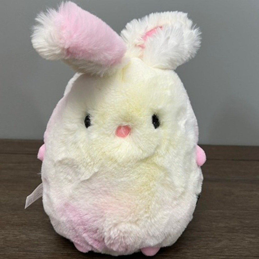 FAO Schwarz Chibi Pals Bunny Rabbit Plush Stuffed Animal Toy Kawaii White Pink